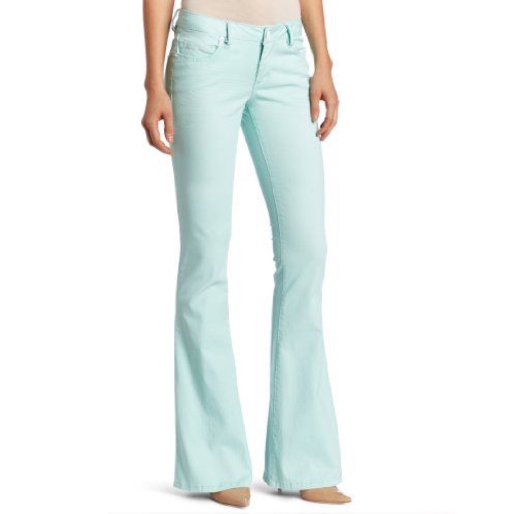 NWT BCBGeneration Mint Green Sawyer My Boyfriend Flare Jeans 2010s - Size 24